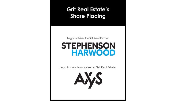 Grit Real Estate’s share placing