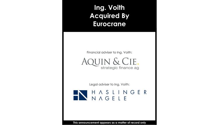 Ing. Voith Acquired By Eurocrane-1