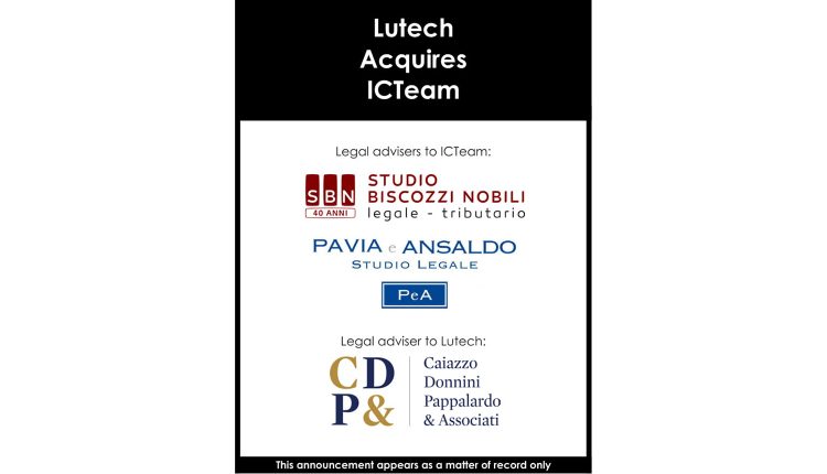 Lutech Acquires ICTeam-1