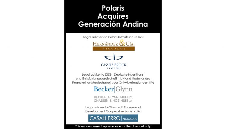 Polaris acquires Generación Andina