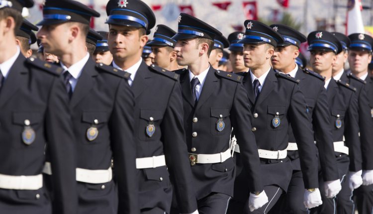 Police academy cadets in Izmir, Turkey