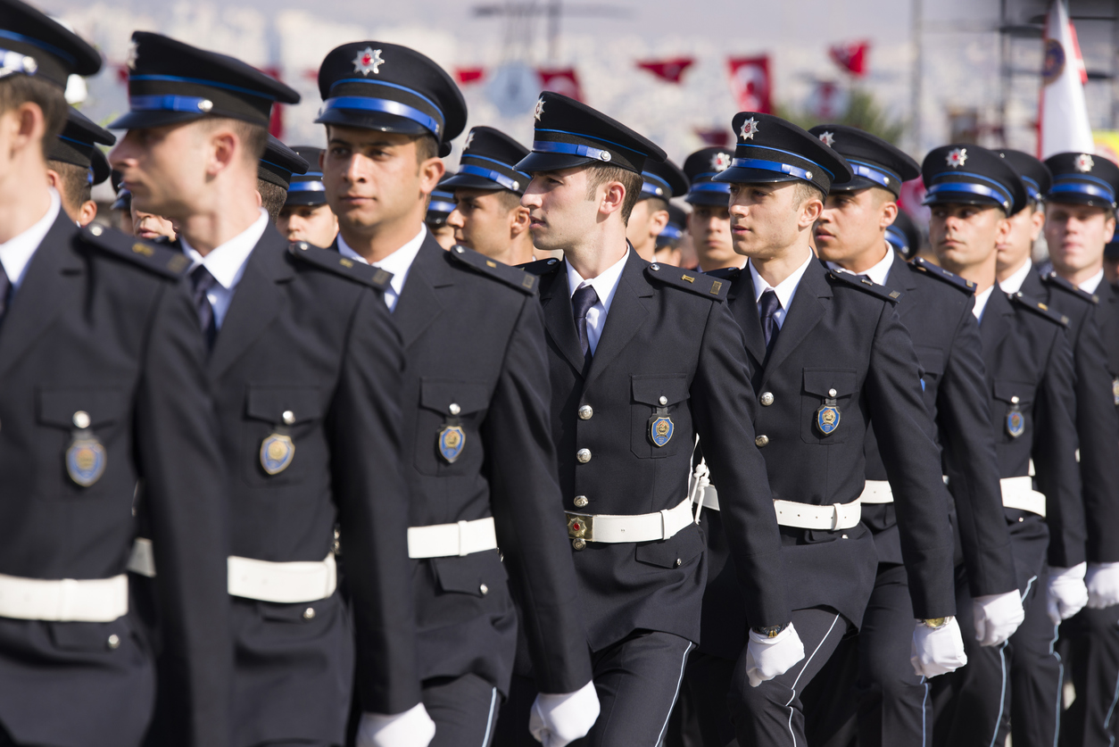 Police academy cadets in Izmir, Turkey