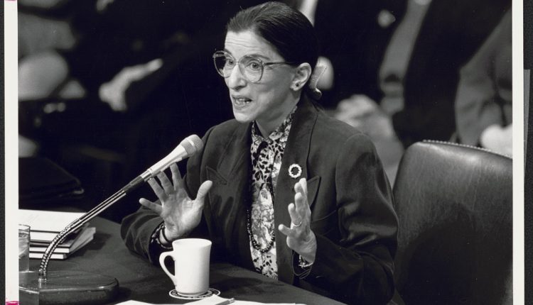 Ruth Bader Ginsburg at her Senate confirmation hearing
