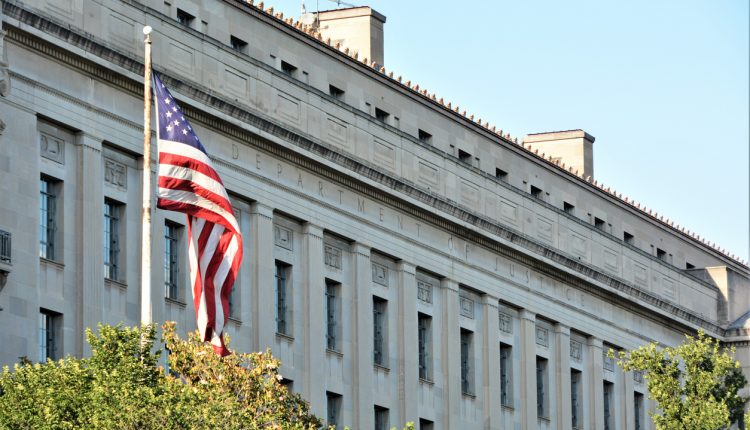 US Department of Justice building in Washington
