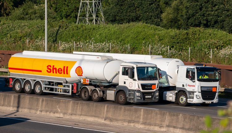 Royal Dutch Shell tankers on the M25