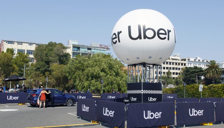 Uber pick-up location in Melbourne, Australia
