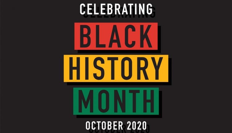 Black history month October 2020 vector illustration