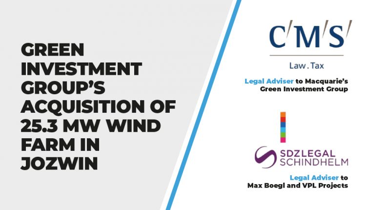 Green Investment Group’s Acquisition of 25.3 MW Wind Farm in Jozwin