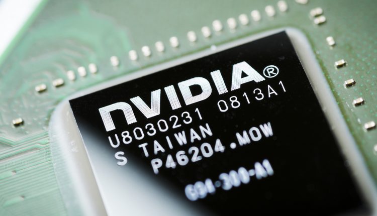 Nvidia microchip on a motherboard