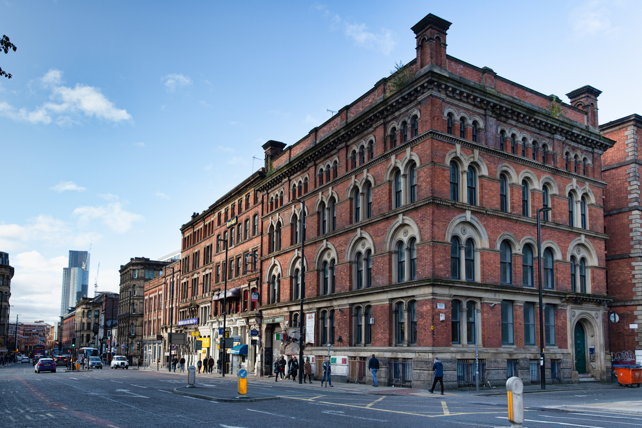 Corner of Portland St and Charlotte St in Manchester