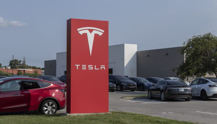 Tesla dealership, USA.