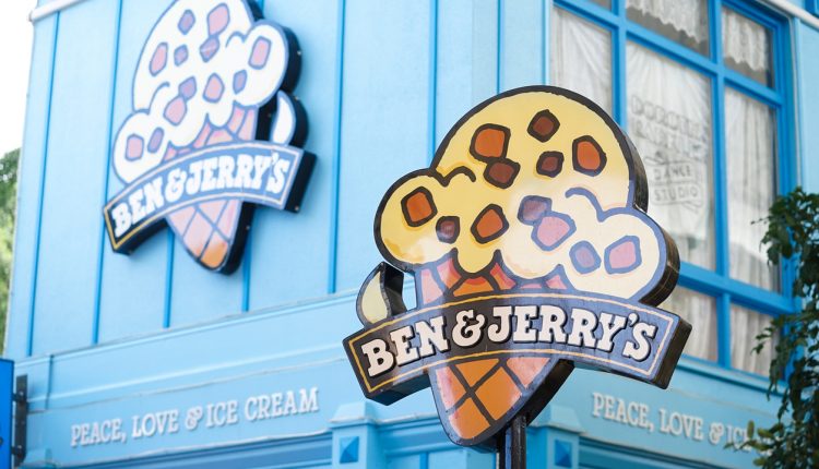 Ben & Jerrys' ice cream shop