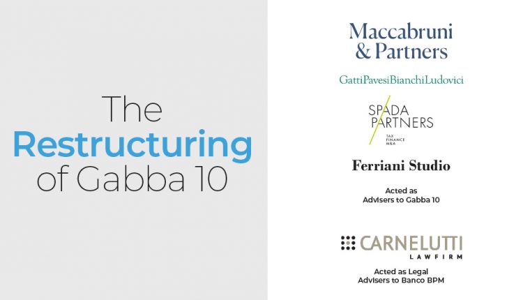 Maccabruni & Partners advised Gabba 10 on the transaction.