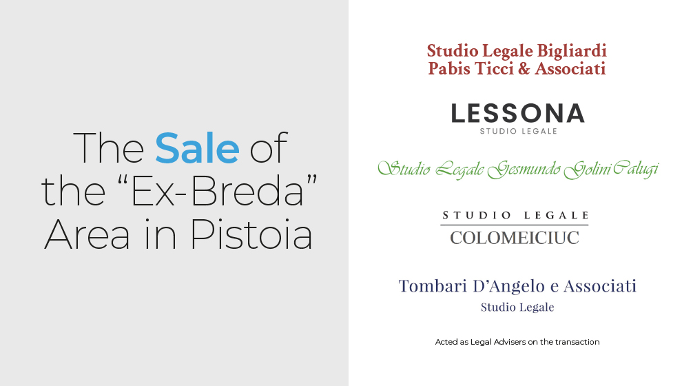 The Sale of the “ExBreda” Area in Pistoia