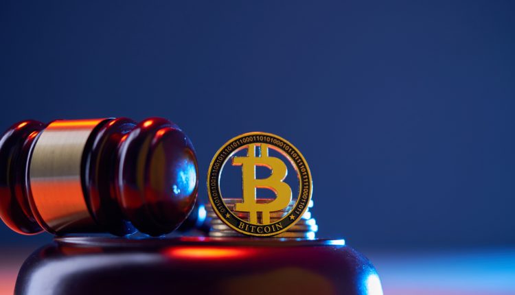 Crypto and crime; bitcoin by gavel