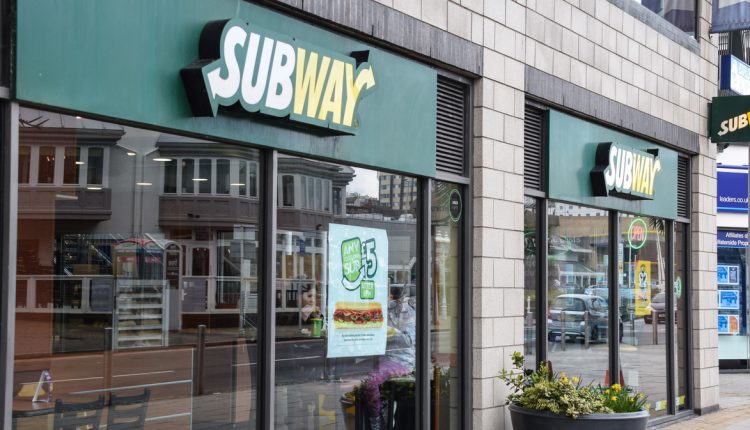 The frontage to Subway takeaway and Restaurant
