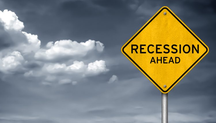 "Recession Ahead" sign
