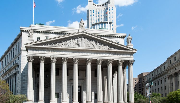 New York County Supreme Court on Centre Street, Manhattan, New York.