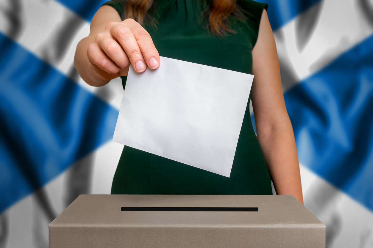 Scottish election ballot box