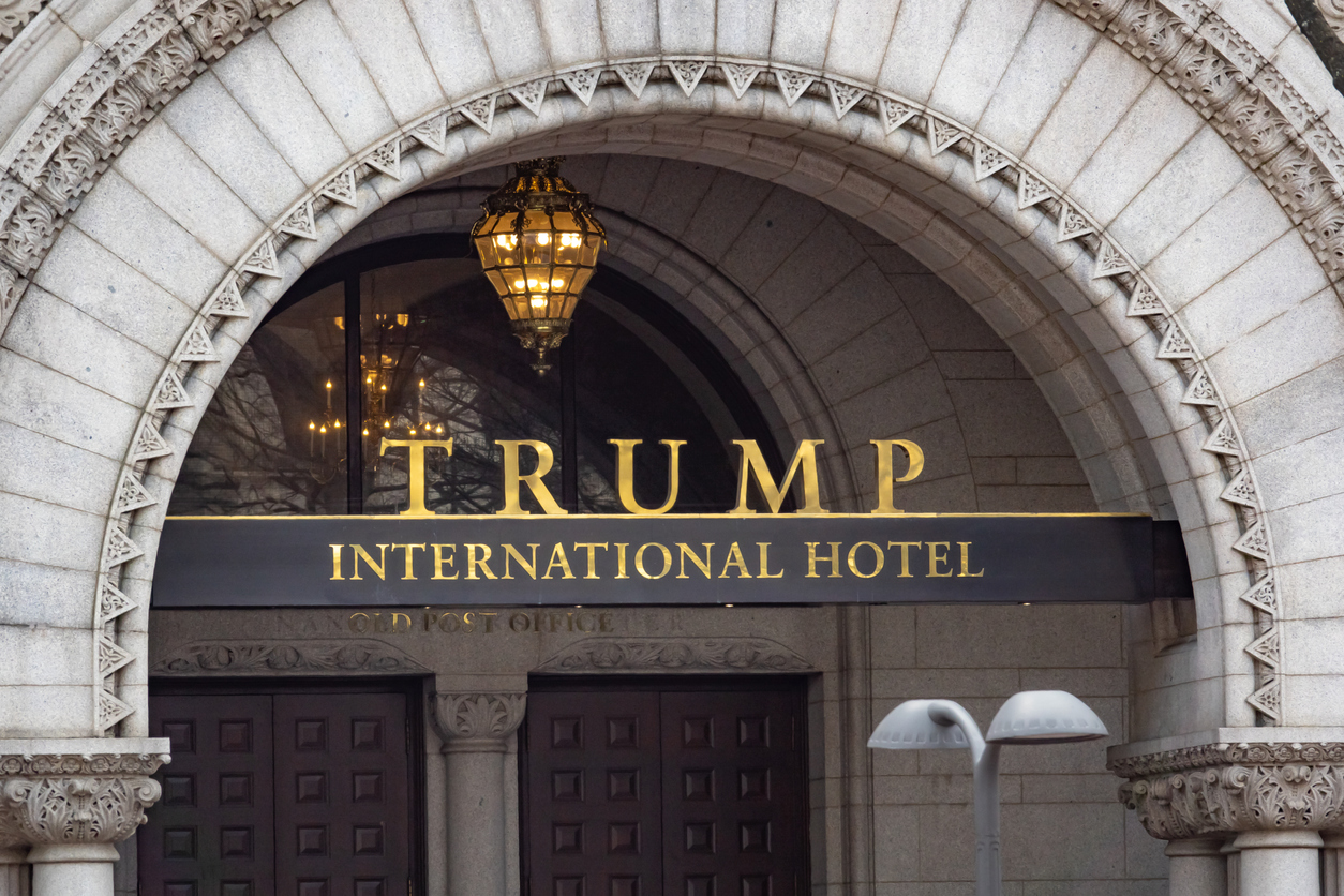 Entrance arch of the Trump International Hotel