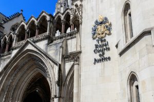 Entrance of the Royal Courts of Justice in London