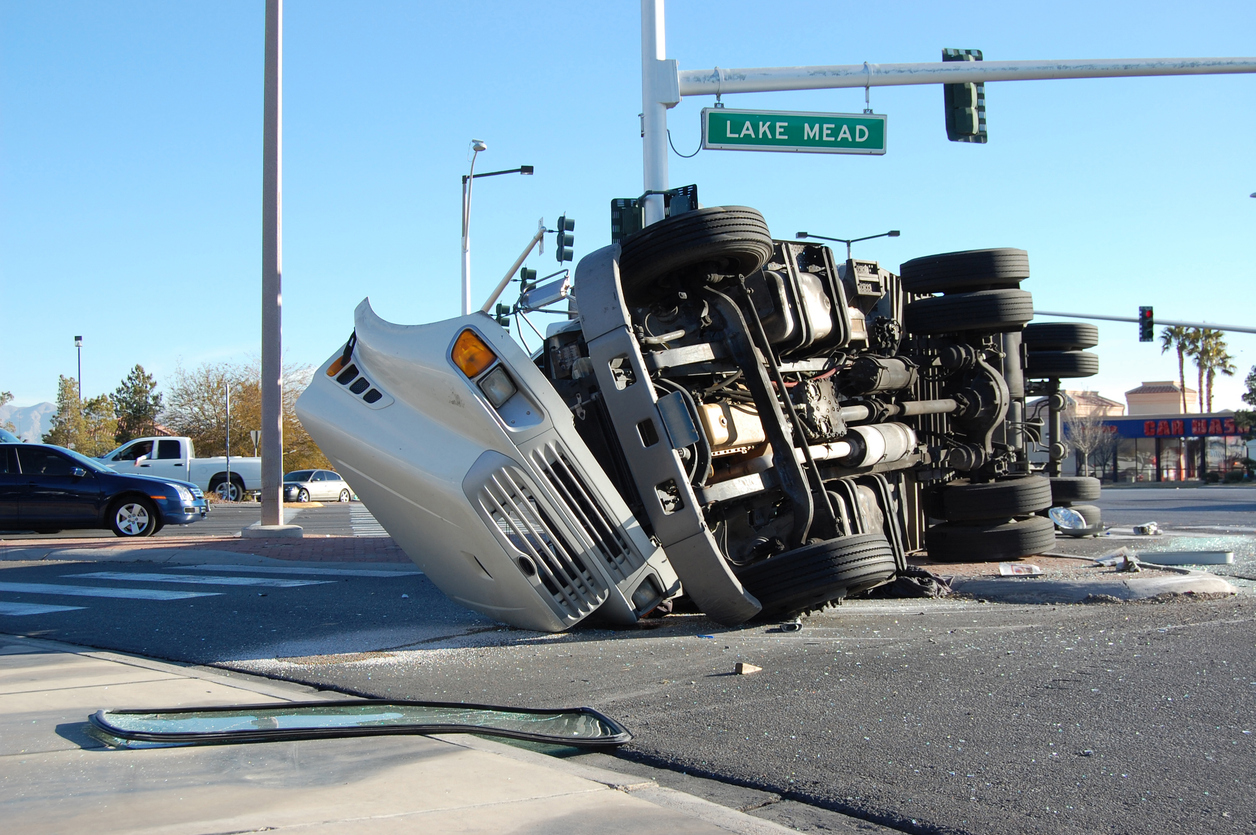 overturned truck