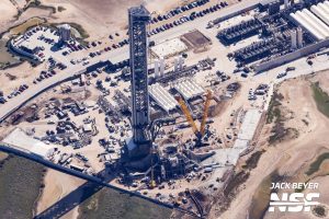 Aerial photo of SpaceX Starbase facility in Boca Chica, Texas, featured in a legal article about the Texas law loophole and the American Rule on attorney’s fees.