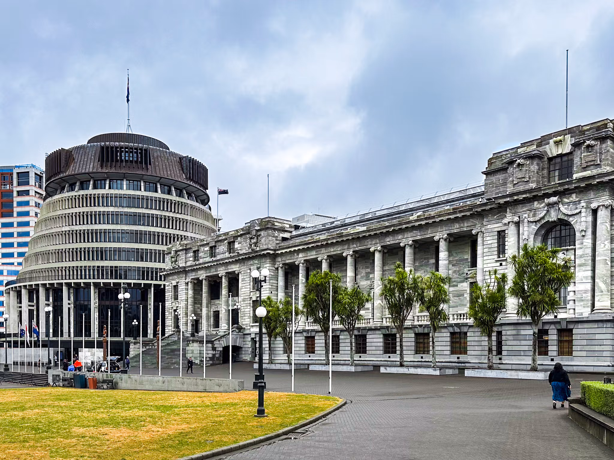 Exterior of a New Zealand government building representing legal oversight and accountability.