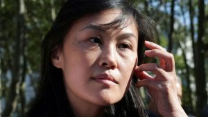 Linda Sun, former aide to New York Governor Kathy Hochul, outside a courthouse in Brooklyn during pretrial proceedings in her federal foreign-agent case.