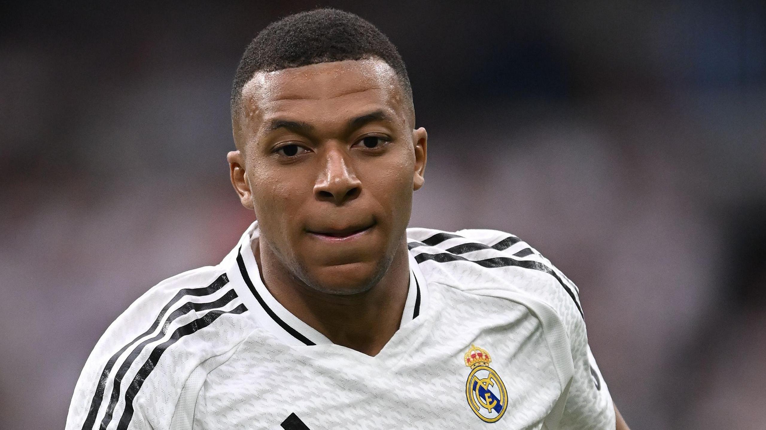 Kylian Mbappé during Real Madrid’s match against Athletic Club at San Mamés.