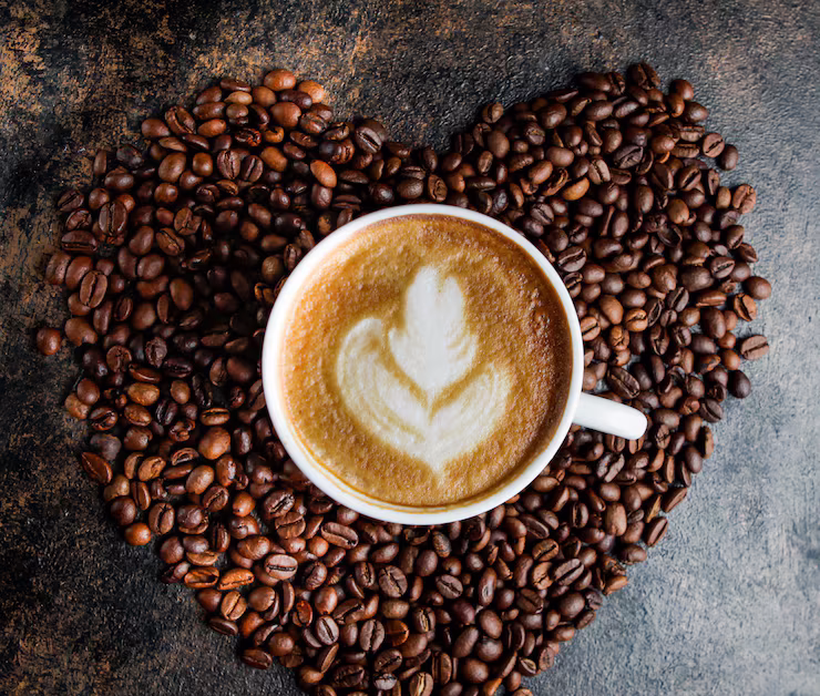 Free Hearty Coffee Art Photo